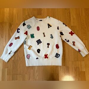 Rowing Blazers Adult Alphabet Print Crewneck Sweatshirt Size Small EUC